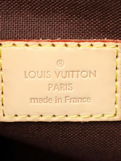 Pre-owned Louis Vuitton 2011 Pm Menilmontant Shoulder Bag In Brown