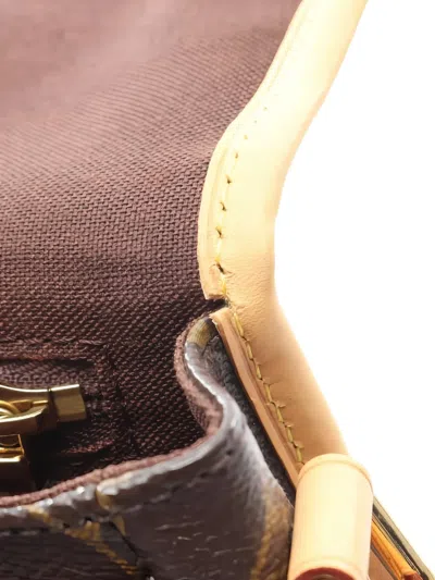 Pre-owned Louis Vuitton 2011 Pm Menilmontant Shoulder Bag In Brown