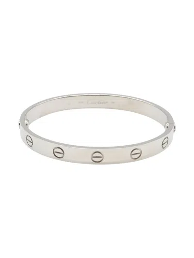 Pre-owned Cartier Love Motif Bracelet In Silver
