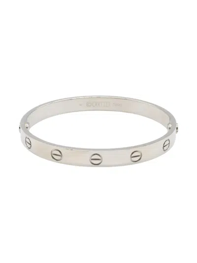 Pre-owned Cartier Love Motif Bracelet In Silver