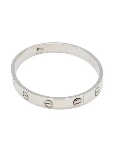 Pre-owned Cartier Love Motif Bracelet In Silver
