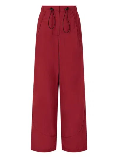 Tomboy Drawstring Wide-leg Trousers In Red