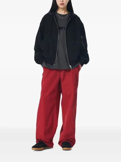 Tomboy Drawstring Wide-leg Trousers In Red