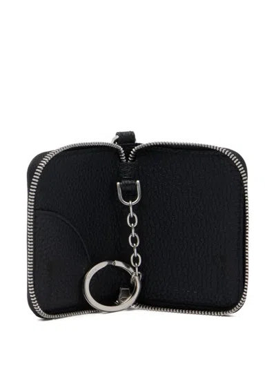 Bally Grained-leather Key Holder In Black