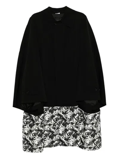 Comme Des Garçons Homme Deux Panelled Coat In Black