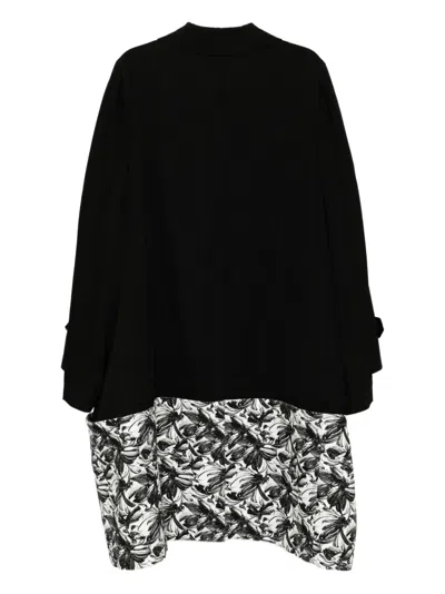 Comme Des Garçons Homme Deux Panelled Coat In Black