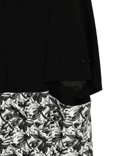 Comme Des Garçons Homme Deux Panelled Coat In Black