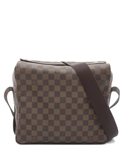 Pre-owned Louis Vuitton 2008 Naviglio Damier Ebene Messenger Bag In Brown