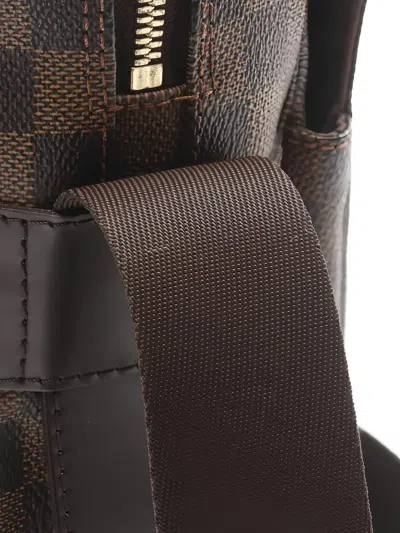Pre-owned Louis Vuitton 2008 Naviglio Damier Ebene Messenger Bag In Brown