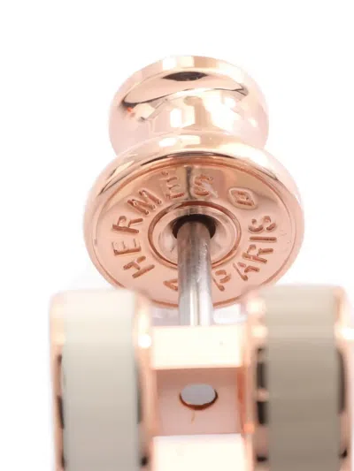 Pre-owned Hermes 2020s Mini Pop Earrings In Pink