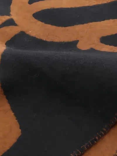 Pre-owned Hermes 2010s Boucles Et Camails Fringed Scarf In Black