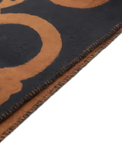 Pre-owned Hermes 2010s Boucles Et Camails Fringed Scarf In Black