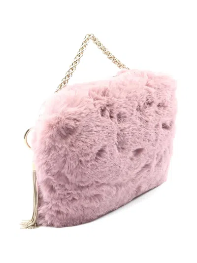 Pre-owned Jimmy Choo 2010s Callie Chain Faux-fur Handbag In Pink