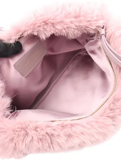 Pre-owned Jimmy Choo 2010s Callie Chain Faux-fur Handbag In Pink