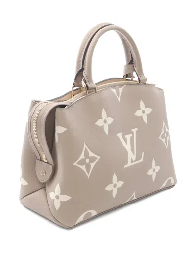 Pre-owned Louis Vuitton 2021 Pm Petit Palais Monogram Leather Tote Bag In Neutral