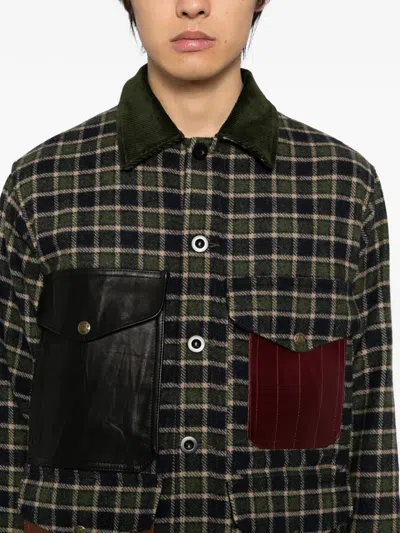 格纹拼贴设计夹克