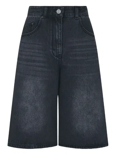 Tomboy High-rise Denim Bermuda Shorts In Multi