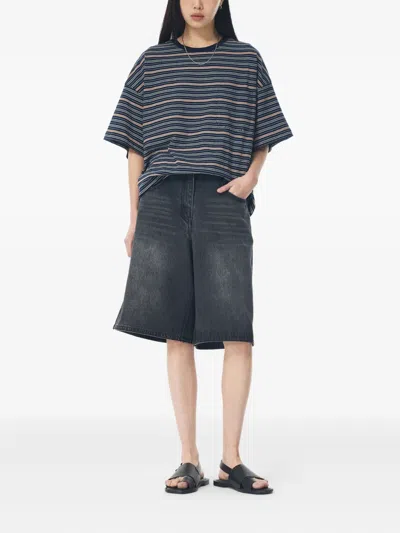 Tomboy High-rise Denim Bermuda Shorts In Multi