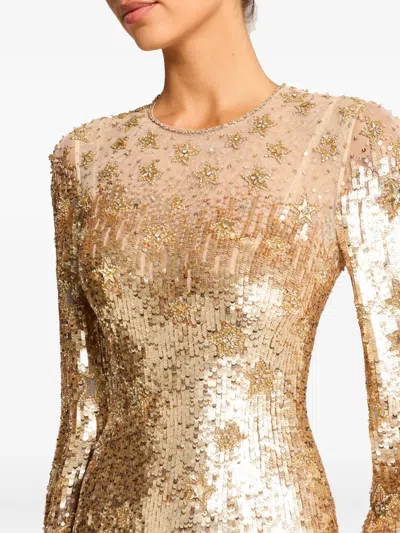 Jenny Packham Galatic Dress In Gold