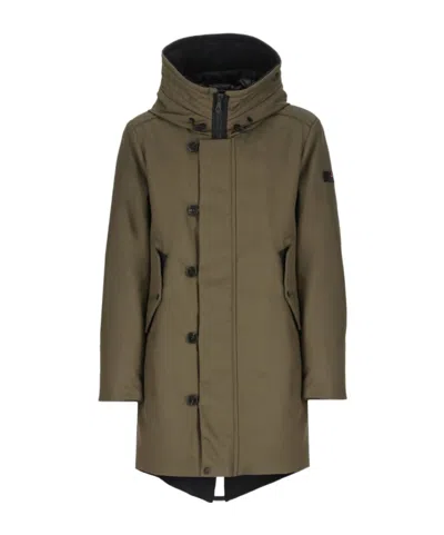 Peuterey Padded Hooded Coat In Green