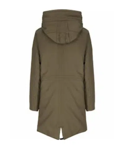 Peuterey Padded Hooded Coat In Green