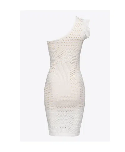 Pinko One-shoulder Knit Dress In Multi