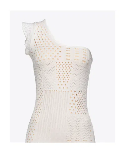 Pinko One-shoulder Knit Dress In Multi