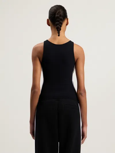 Palm Angels Training Track Tank Top In Black