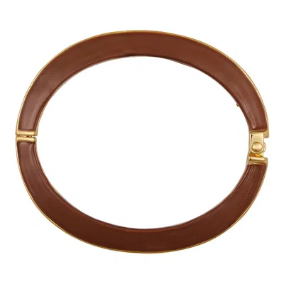 Vince Camuto Brown Hinged Cuff Bracelet In Brown