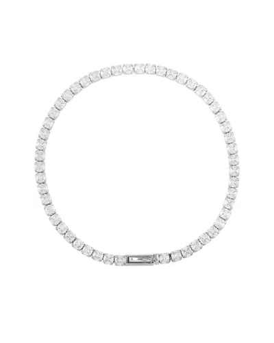 Vince Camuto Silver Color Cubic Zirconia Chain Tennis Bracelet In Silver