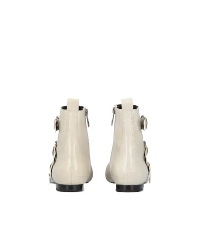 Pinko Gianira Leather Boots In White