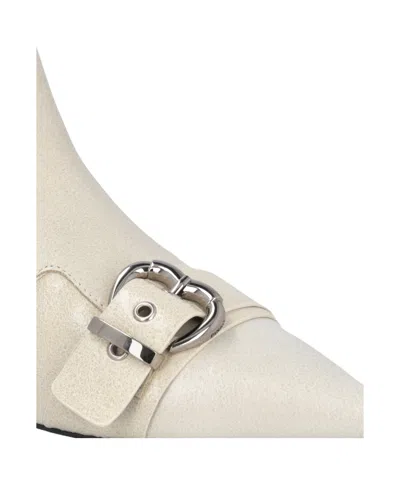 Pinko Gianira Leather Boots In White