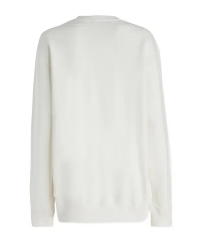 Ih Nom Uh Nit Logo Printed Crewneck Sweatshirt In White
