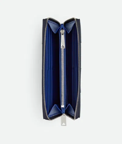 Bottega Veneta Intrecciato Zip Around Wallet In Black