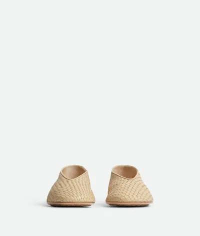 Bottega Veneta Leather Rosa Ballerinas With Flat Sole And Woven Texture In Gold