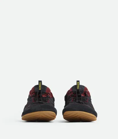 Bottega Veneta Black Fabric And Suede Orbit Flash Sneakers In Black