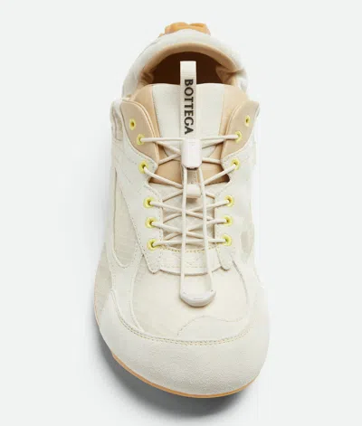 Bottega Veneta Orbit Suede Mesh Low-top Sneakers In White