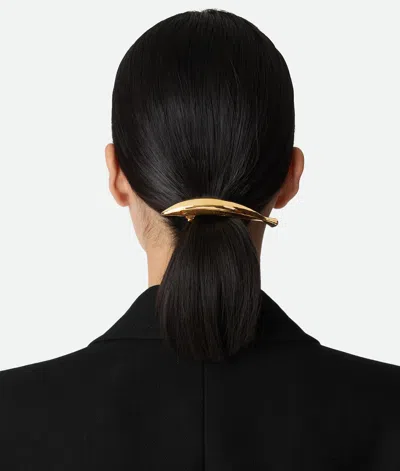 Bottega Veneta Sardine Hair Clip In Gold