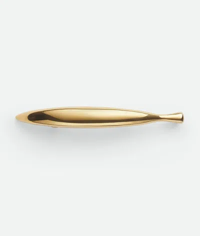 Bottega Veneta Sardine Hair Clip In Gold