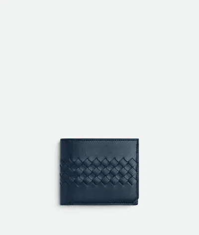 Bottega Veneta Intrecciato Piccolo Bi-fold Wallet With Coin Purse In Black