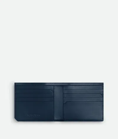 Bottega Veneta Intrecciato Piccolo Bi-fold Wallet With Coin Purse In Blue