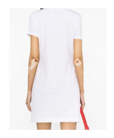 Moschino Logo-print Cotton T-shirt Dress In Multi