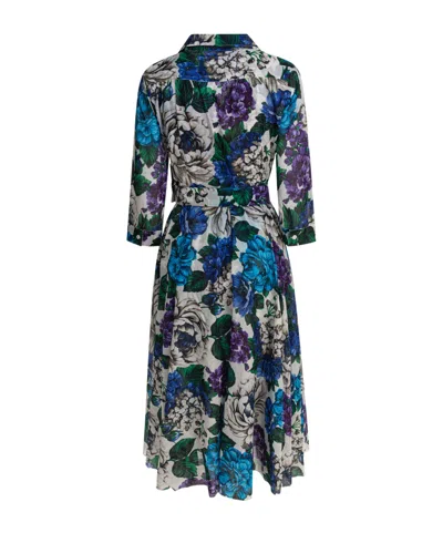 Samantha Sung Aster Floral Shirt Dress In Multi