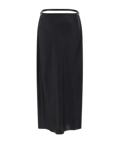 Tom Ford Silk Maxi Skirt In Black