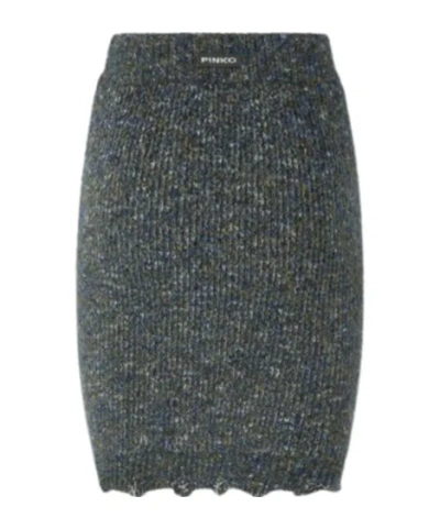 Pinko Love And Understanding Mini Skirt In Gray
