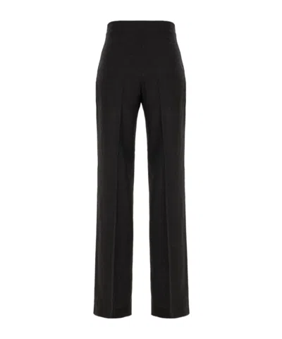 Alberta Ferretti Slate Wool Pants In Gray