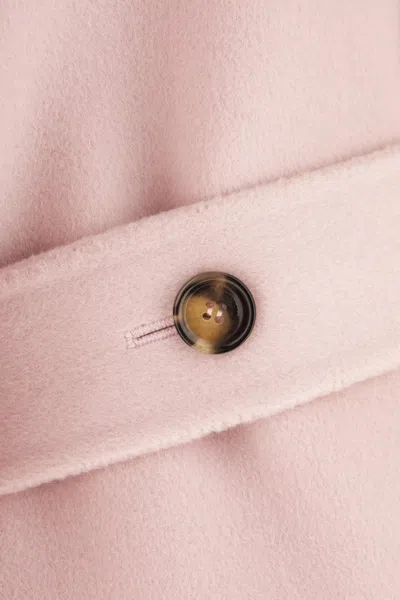 Alberta Ferretti Long-sleeved Belted Coat In Pink