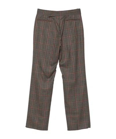 Paul Smith Check Pleated Trousers In Multi