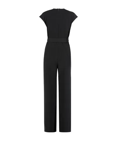 Calvin Klein Wide-leg Knit Jumpsuit In Black