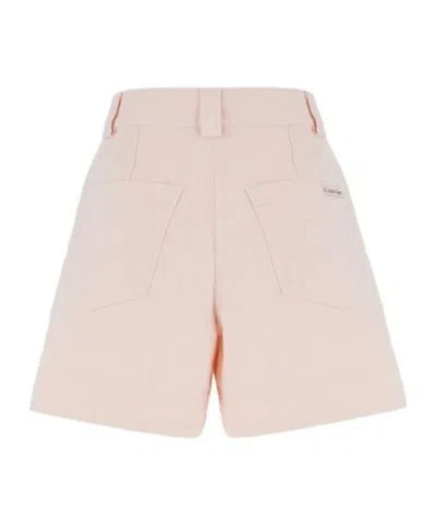 Calvin Klein Button-up Shorts In Pink